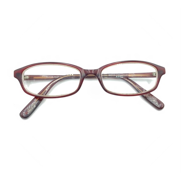 Oliver Peoples Maria SHA Ruby Red Rectangle Eyeglasses Frames 49-16 135 Designer - Picture 12 of 12